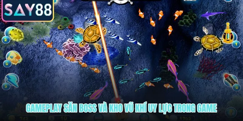 Săn boss trùm bắn cá đại dương với kho vũ khí đa dạng uy lực