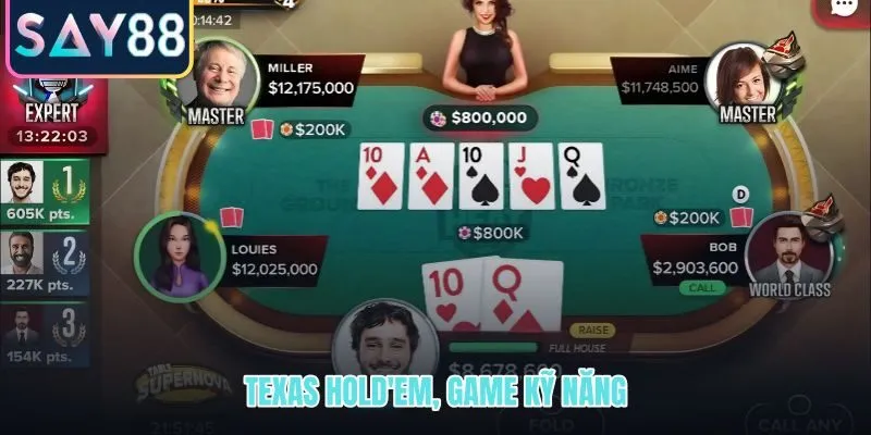 Game poker Texas Hold'em và bản lĩnh tư duy qua từng ván đấu