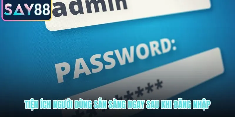 Toàn bộ tiện ích tài khoản SAY88 hiển thị ngay sau xác thực
